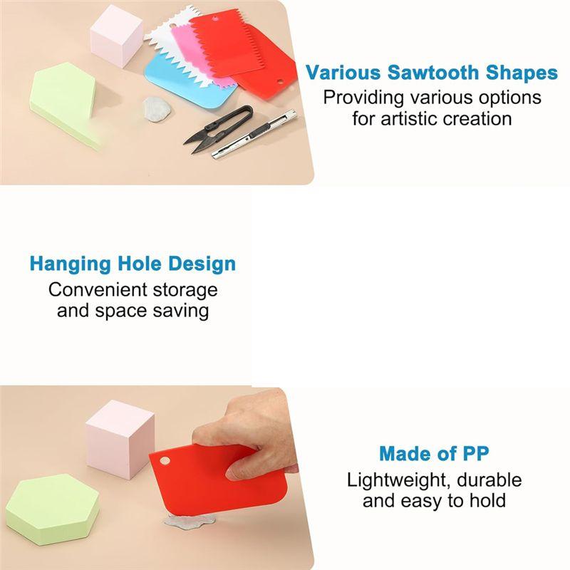 Aug. 12 Pcs Plastic Clay, 2 Set Pottery Tools Soft Carving Scraper Kit Clay Sculpting Tools For Beginners Pottery Modeling