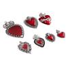 7 Pcs Vintage Heart Pendant Metal Heart Pendant Charms Gothic Jewelry DIY Accessories for DIY Necklace Bracelet Earring