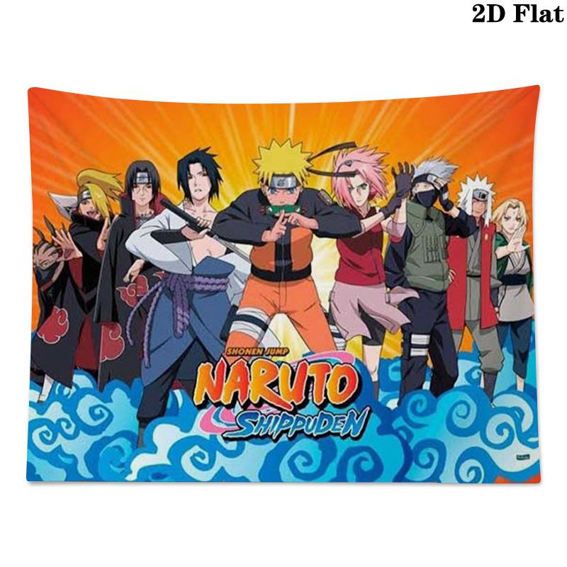 Anime NARUTO Wall Tapestry Aesthetic Wall Hanging Printed Fabric Blanket Decorative Tapestries for Bedroom Living Room Home Decor