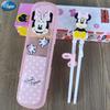Disney 3D Cartoon Children's Stainless Steel Cutlery Set: Fork, Spoon, and Training Chopsticks
