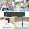 Silicone Faucet Sink Splash Guard Mat Foldable Drain Mat Non-Slip Multiple Drain Holes Adjustable Faucet Protector for Kitchens