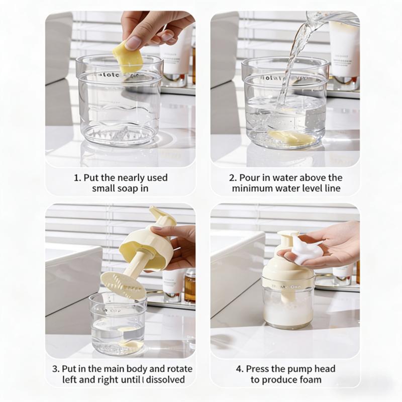 Mousse Foaming Bottle, Manual Pump Bottle For Facial Cleanser, Hand Soap, And Shower Gel, Foaming Device, Dispensing Bottle