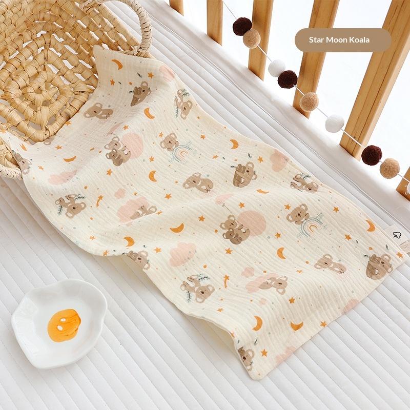 25X50Cm Baby Six-Layer Pure Cotton Gauze Small Towel Face Towel Square Towel Mouth Towel Baby Washcloth