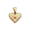 Elegant Red Diamond Heart Necklace Pendant with Clavicle Chain – Luxurious Jewelry Accessory