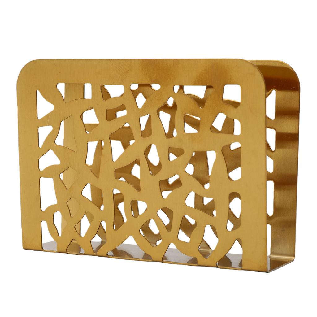 Tabletop Napkin Holder Stainless Steel Hollowed Metal Paper Napkin Holder Tissue Dispenser for Kitchen Countertop Bar