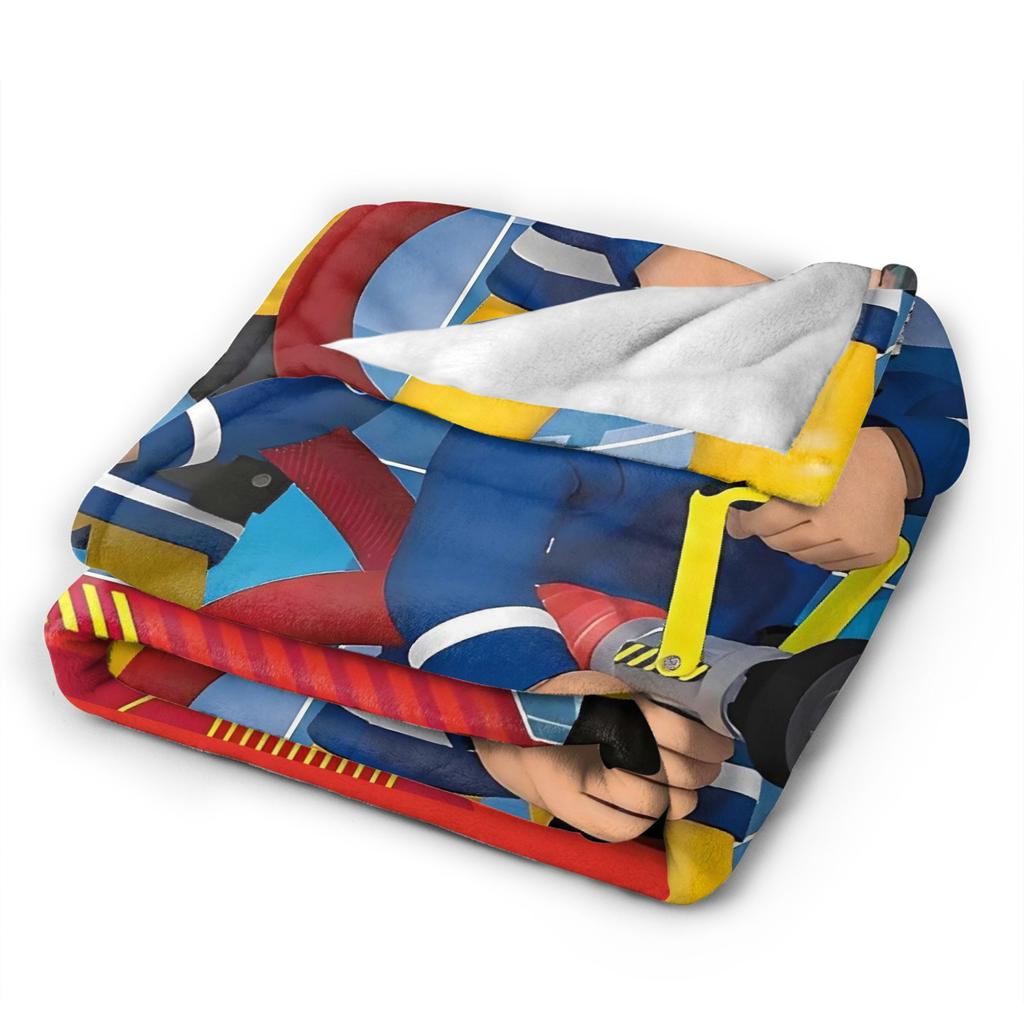 Firemans Sams Flannel Blanket Winter  Super Warm Throw Blanket for Girls Boys Outdoor Pattern Bedspread Sofa Bed Cover