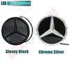 Car Sticker For Mercedes Benz Silver Border 3D Mirror Emblem For Mercedes Benz A W176 B W246 C W205 Class Matte Black OE Style F