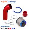 Tubo di aspirazione aria universale in alluminio per auto da 3 pollici 76 mm con kit filtro aria Kit tubo condotto sistema di aspirazione aria fredda