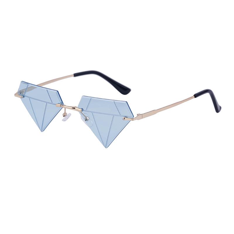 Personalized Diamond Rimless Sunglasses Women'S Trend Party Ball Decorative Sunglasses Glasses