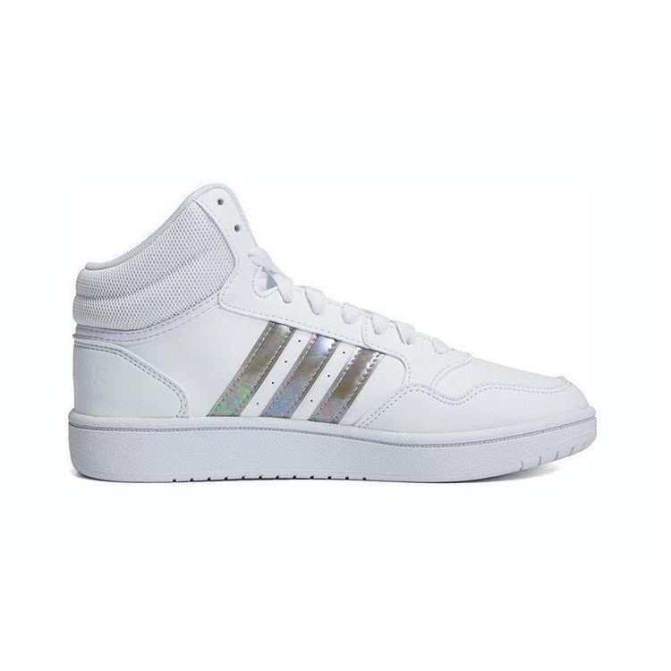 Adidas Neo Hoops Mid 3.0 Comfortable Sports Slip-Resistant Shock-Absorbing Durable Mid-Top Kids Skate Shoes Kids Sneakers White HP2662
