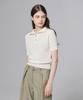 Aussel Half Zip Knit Top Ivory