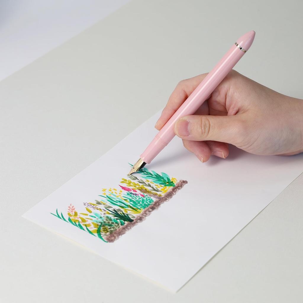 Sailor Pen DE Fountain Pen for Writing Calligraphy Pearl Pink "Fude Mannen" [New Specifications] 12-0150-031