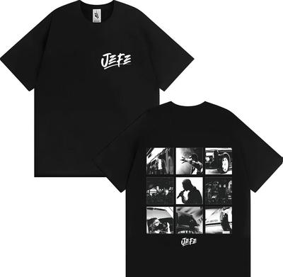 Gorąco sprzedający się T-shirt Rapper Ninho Jefe Harajuku, Męska i Damska Moda Hip-hopowa Letni Casualowy Bawełniany Y2K Bug Top z Krótkim Rękawem