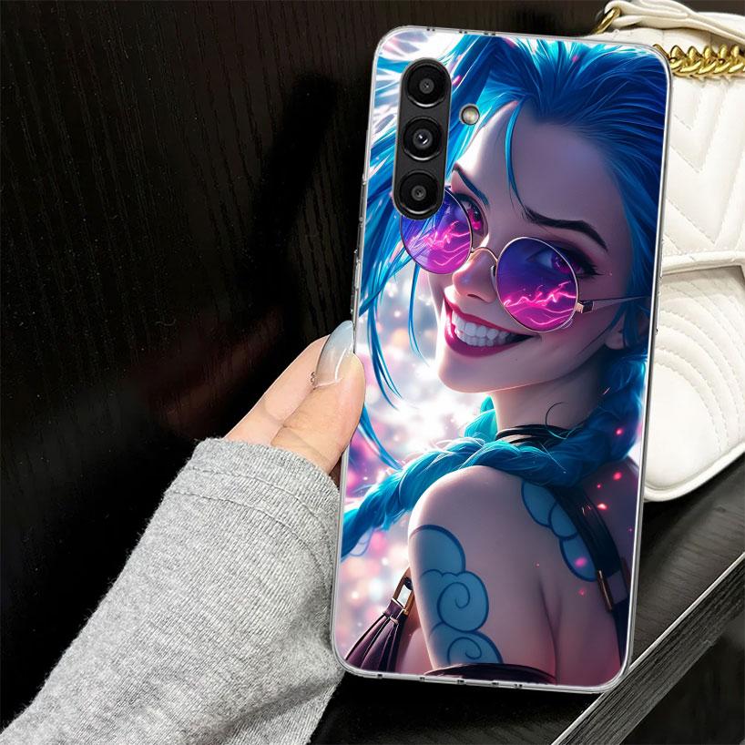 Arcane Jinx Anime Case for Samsung A17 A16 A56 A36 A26 A15 A55 A35 A25 A14 A54 A34 A24 Phone Cover A13 A53 A33 A23 A05S A04S for