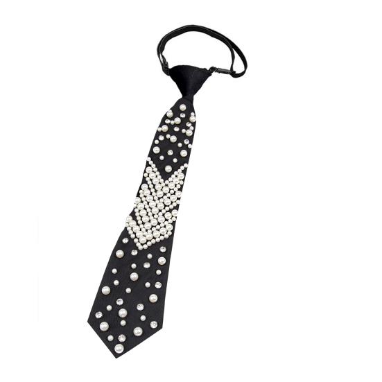 Herrslips Justerbar Förknuten Svart Slips Skoluniformer Cosplay Bröllop Festligheter Formella Vardagliga Händelser Slipsaccessoarer