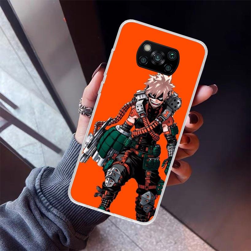 Bakugou Katsuki MHA My Hero Phone Case For Xiaomi Poco X7 X6 X5 Pro F7 Ultra Redmi 15C 15 13 13C 12 12C 10 10A 10C 9 9A 9C 9T Sh