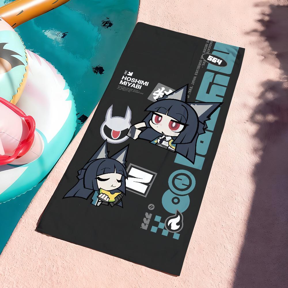 

Blue Cartoon Girl Zenless Zone Zero Hoshimi Miyabi Towel Quick Dry Soft Yoga Swimming Fitness Mountain Climbing Large Beach W30*H60(CM)