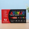 Liquid Ink Acrylic Markers Set, 60 Colors, Non-Bleeding, Visible Ink Level, Soft Tip for DIY Hand Painting.