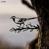 Wrought Iron Magpie on Tree Garden Decor Modern