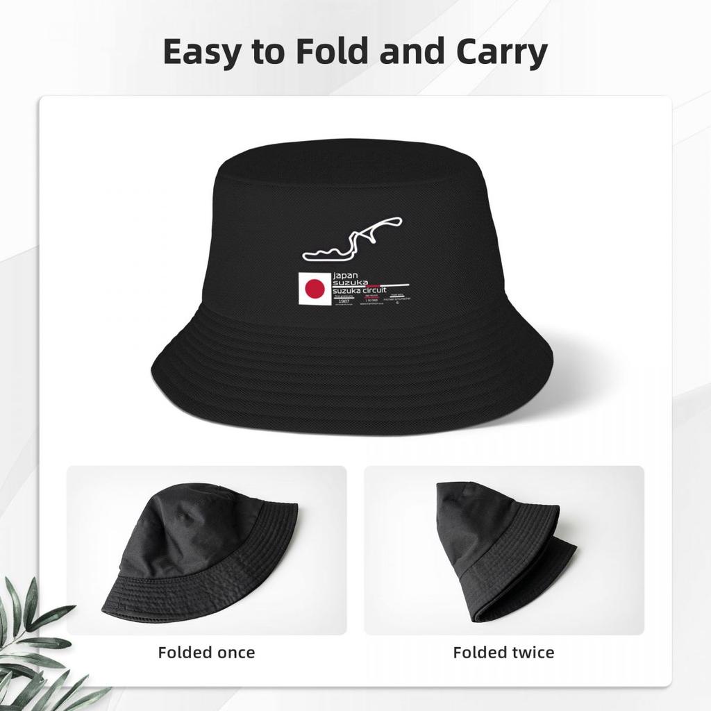 New Suzuka Circuit F1 Records Bucket Hat Hats Baseball Cap Icon Fashionable Unisex's Cap Women's