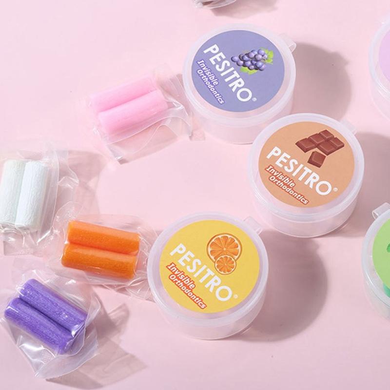 1 Çift Silikon Diş Çiğneme Aparey Çiğneyicileri Ortodontik Diş Teli Tepsisi Yerleştirici Diş Güzelliği Çiğneyicileri