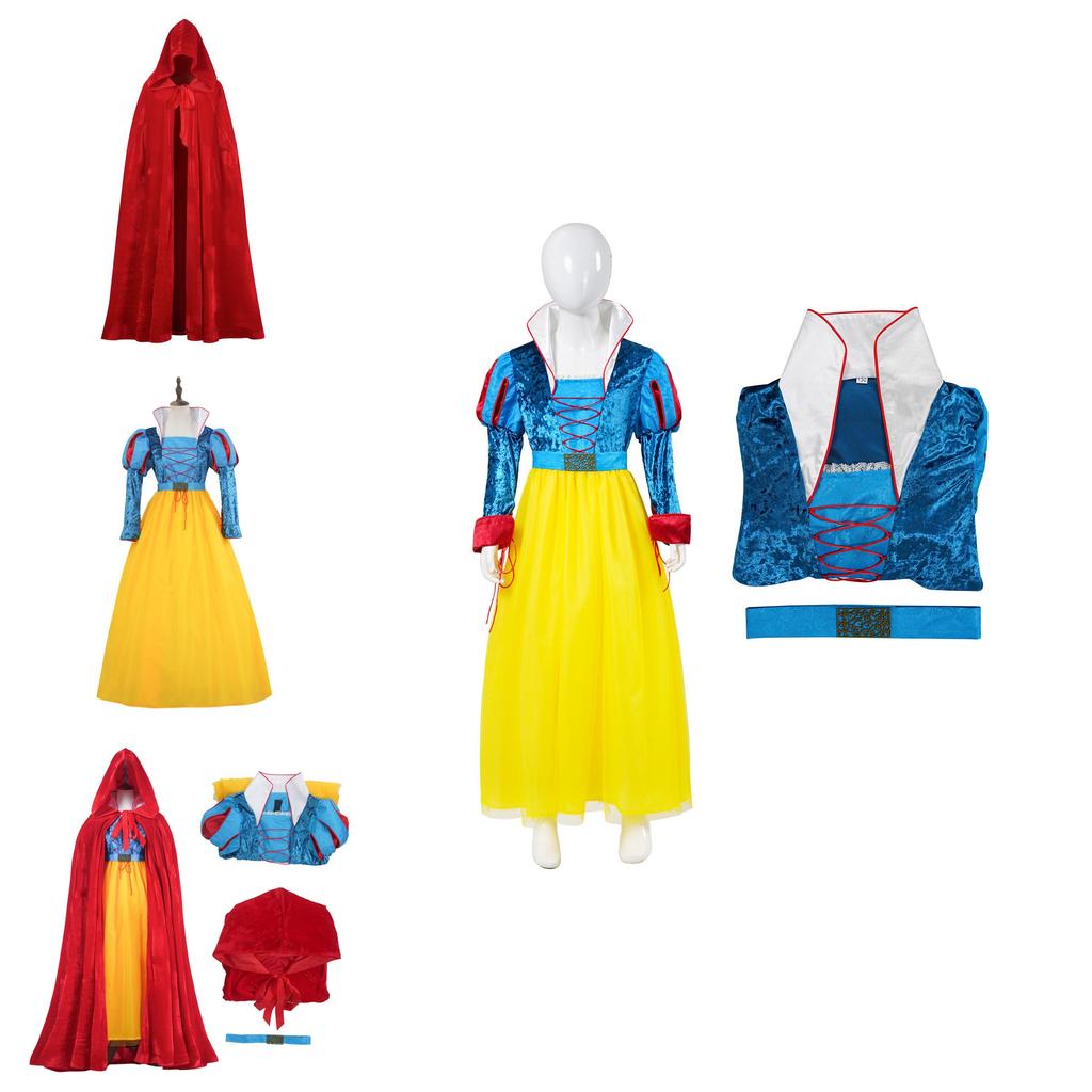 Costume de Blanche-Neige Réel de Film Pour Filles Halloween Cosplay Jeu de Rôle Fantaisie
