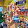 Keychain Macaron Color Beads Portable Anti-Lost Mobile Phone Chain Gourd Design Key Chain Bag Hanger Backpack Accessory