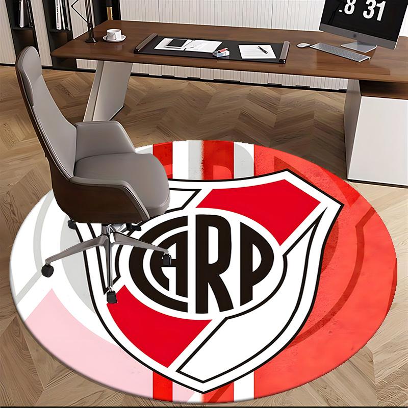 Racing Club Badge,Argentina Football Crest Chair Mat Round Rug Office Carpet, Non Slip, Suitable for Living Rooms, Bedrooms Decor.1205025a