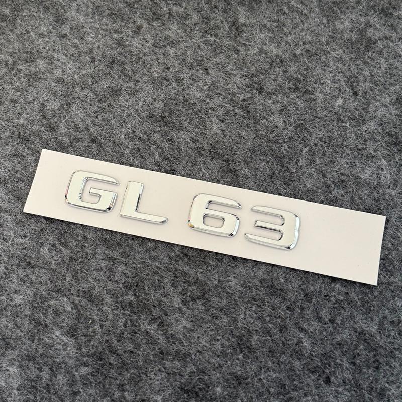 3D ABS Plastic Car Rear Logo Badge GL 63 350 400 450 550 4MATIC Nameplate Sticker For Benz GL Class