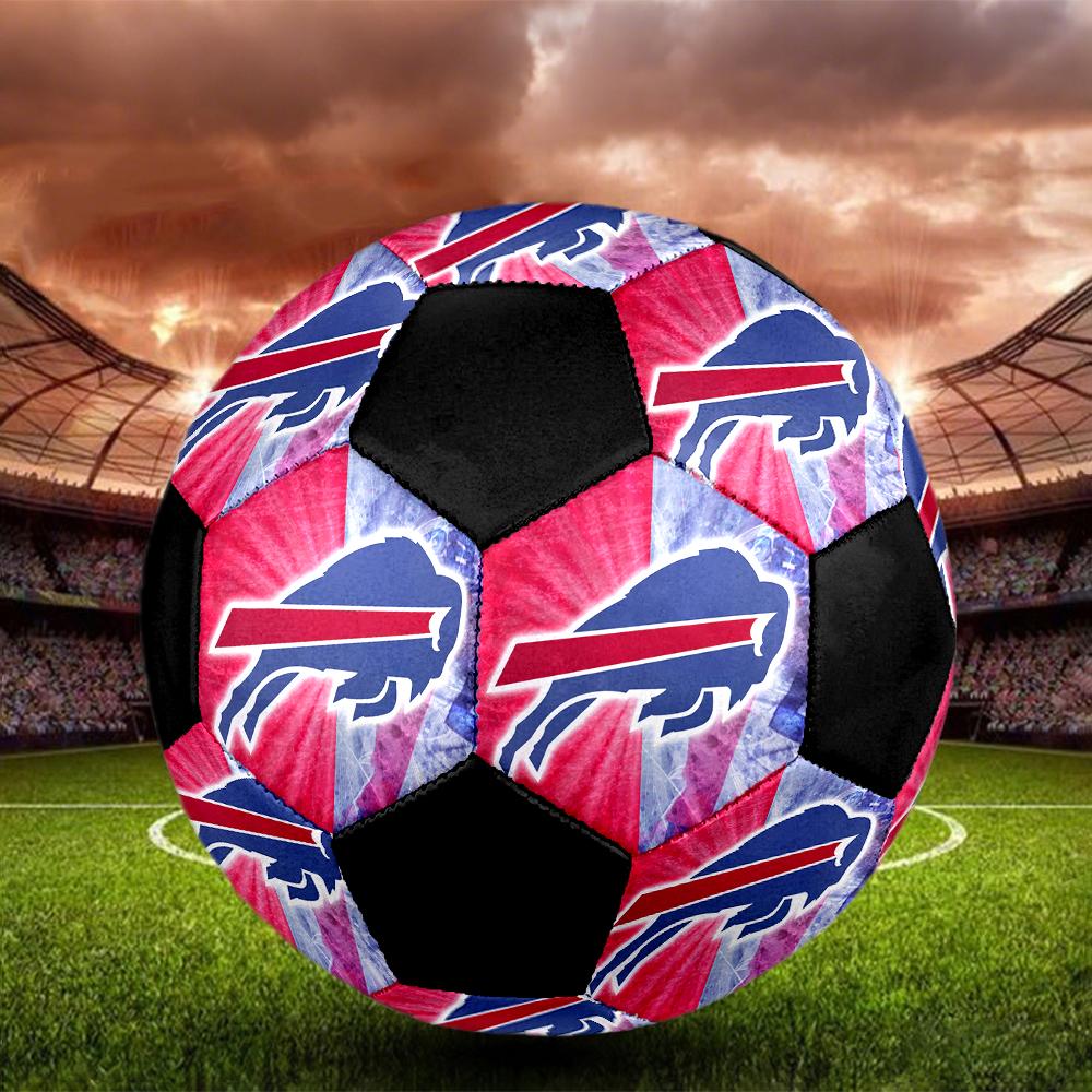 SIZE 5 Buffalo Bills Soccer Ball Colorful All Ages Machine Stitched PVC Competition Ready Durable High-Bounce