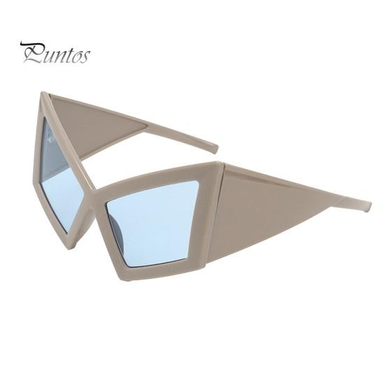 Break-resistant Sunglasses Futuristic Geometric Sunglasses, Edgy Triangle Frame Shades, Trendy UV Eye-catching Protection Sun Glasses for Women Street