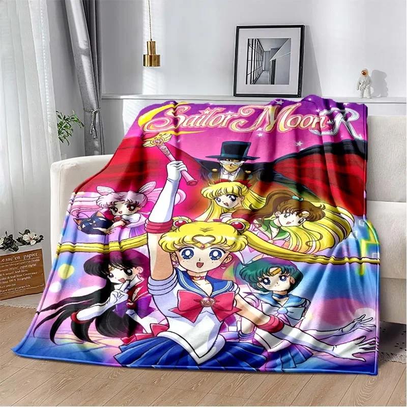 Pătură drăguță S-Sailor-Moon cu desene animate 3D imprimate modă moale confortabilă sufragerie dormitor canapea pat pătură de călătorie cadou de aniversare pentru copii