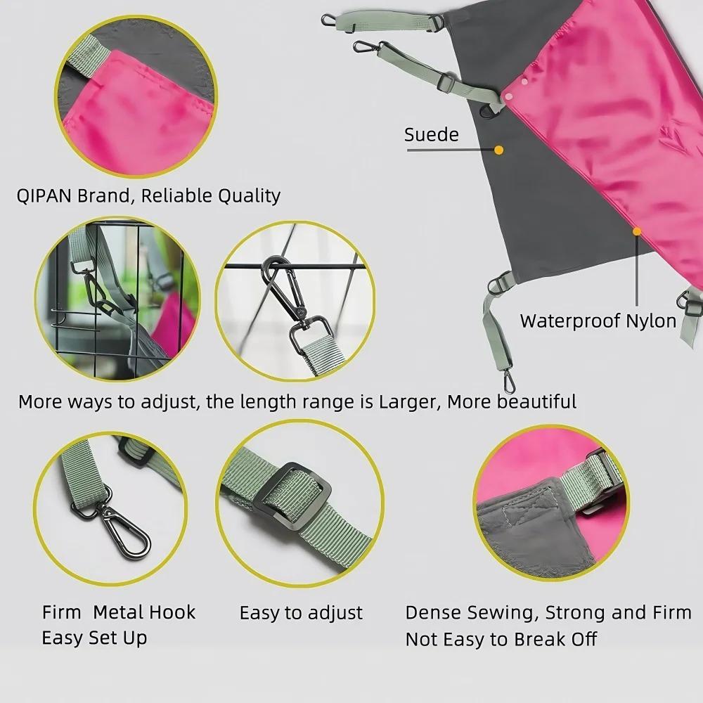 Hanging Cat Hammock, Pet Hammock For Cage, Adjustable Cat Bed Two Sides Comfortable/waterproof Resting Sleepy Pad For Cats Small