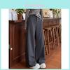 Korean Style Dress Pants For Women With Polyester Fabric And High Waist Fit For Office And Casual Wear