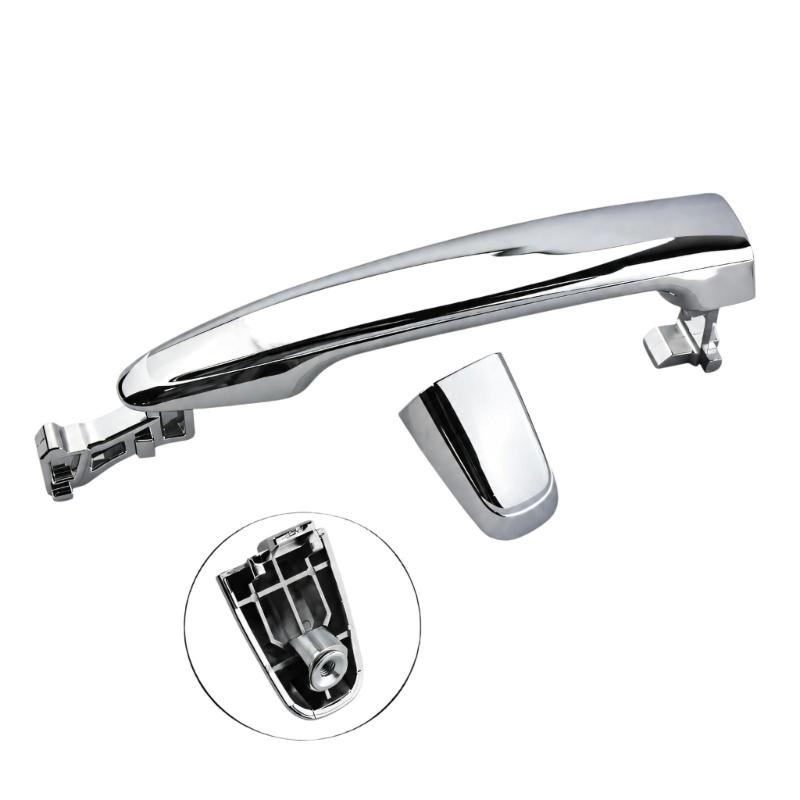 Vehicle Exterior Handle Replacement in Bright Reflective Metal, Check Part Number 69210 58010 and Original Structure