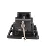 Heavy Duty Drill Press Vise Cast Iron Body Corrosion‑Resistant Hardware Accessory 3‑Inch Tiltable for Industrial Drilling Metal