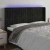 VidaXL LED Headboard Bedroom Furniture Double Bed Accessory Head of Bed Frame Interior Black 3124342