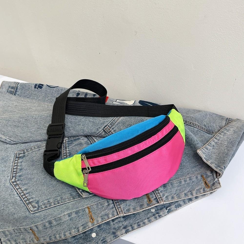 Banana-Shaped Bum Belt Phone Pouch Canvas Material Crossbody Fanny Pack Outdoor Activities