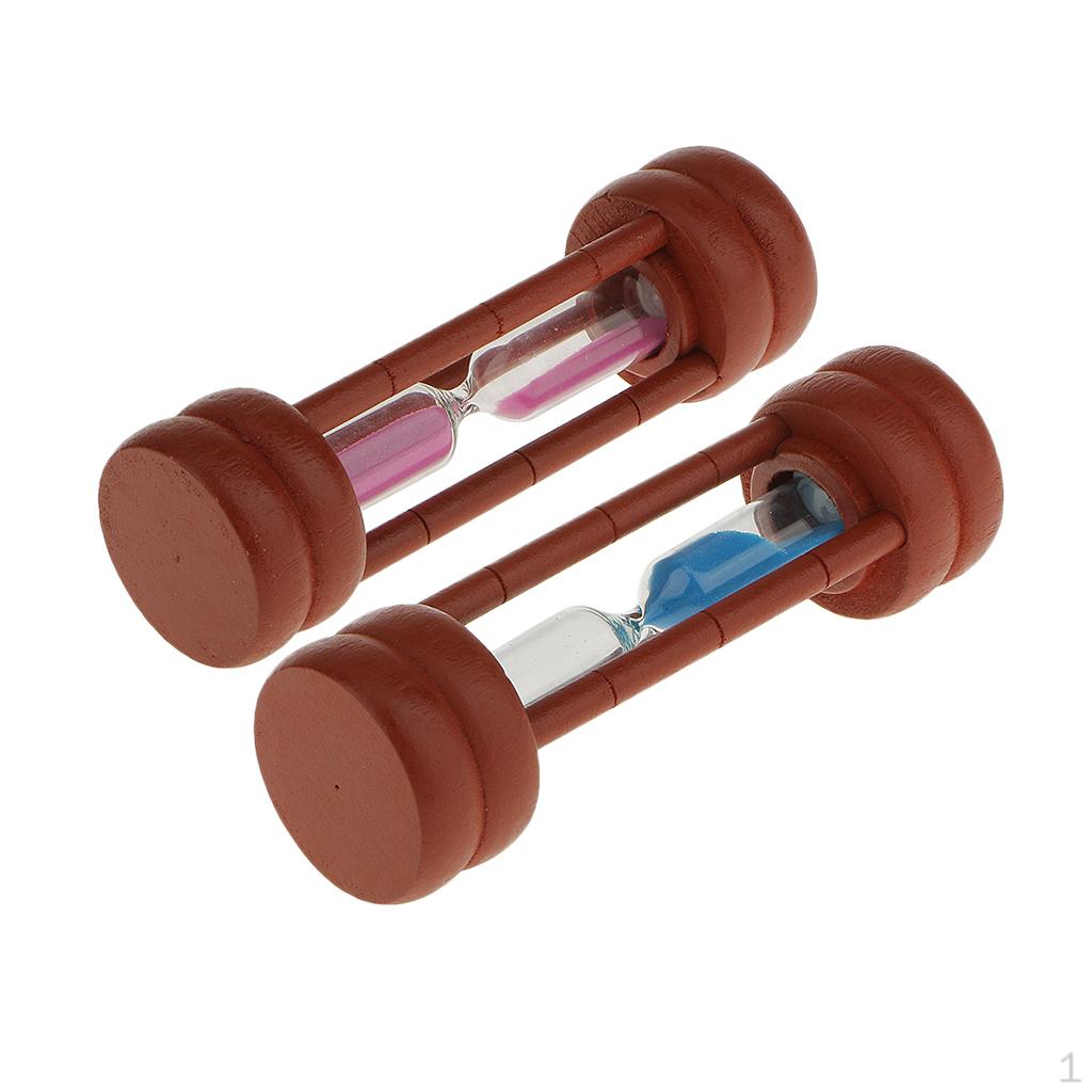 

Двухминутные песочные часы из бордового дерева для чистки зубов, розовые