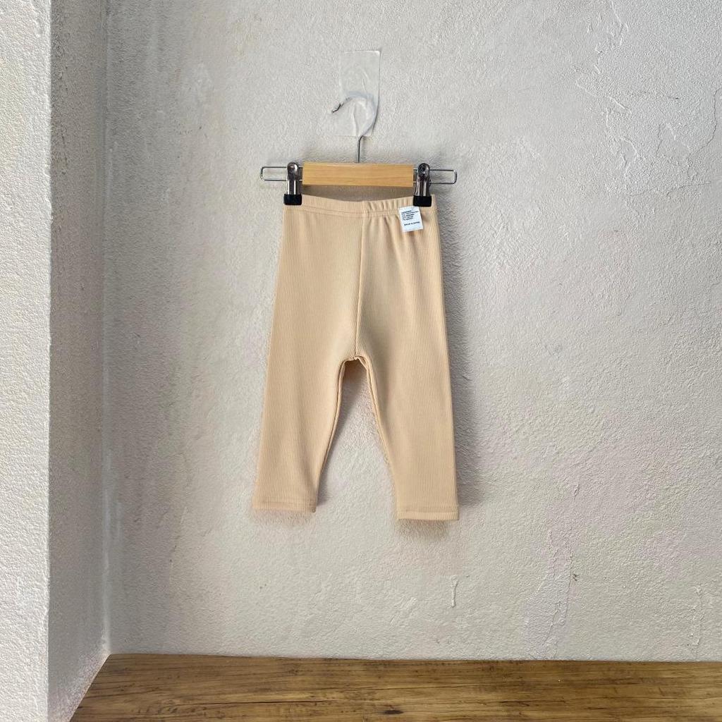 Newborn Velvet Striped Leggings - Elastic, Thin, Solid Color Pants for Boys & Girls, Spring and Autumn.