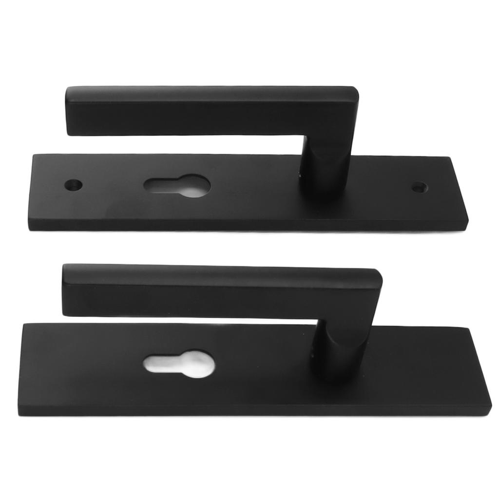 Aluminum Alloy Door Handleset Easy To Install Black Universal Comfortable Grip Door Locksets for