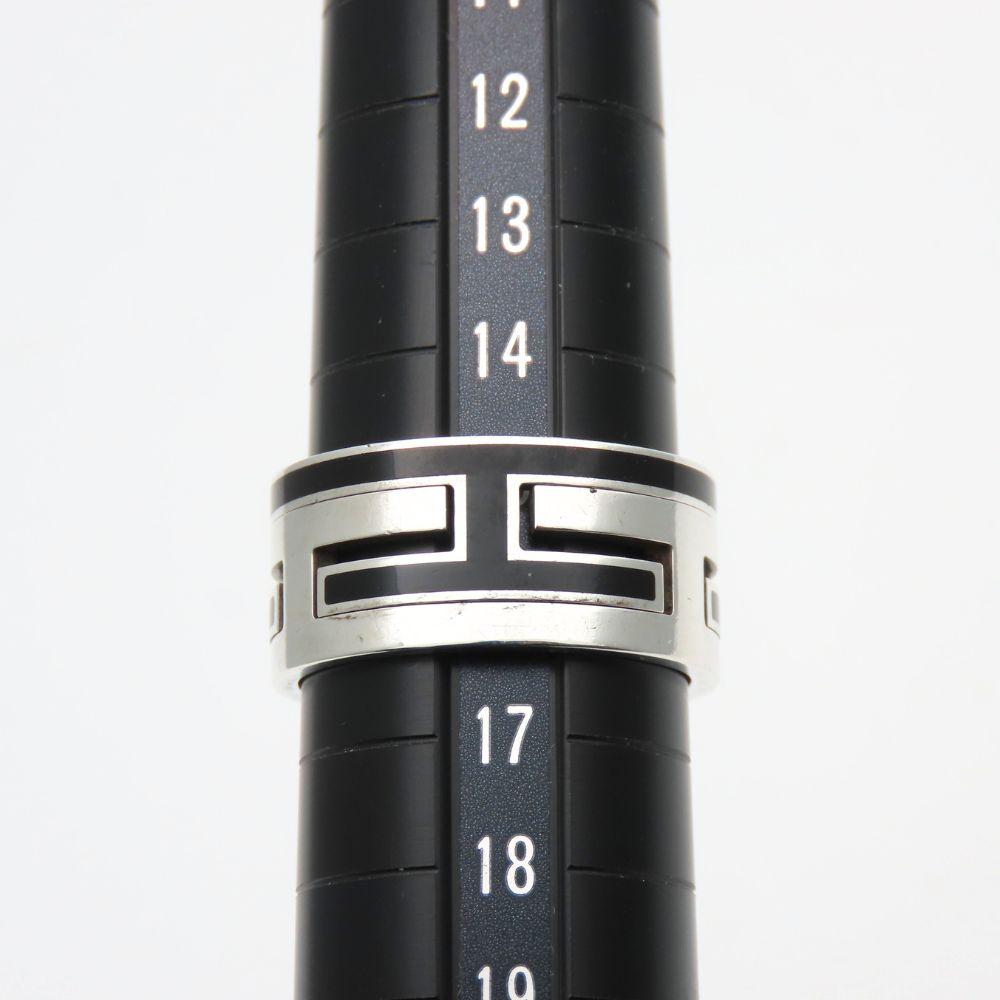 Used HERMES Ring Move ash EU#55.5 56 Silver925 7.8g Silver black Accessories