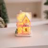 Cute LED Light Snow House Resin Christmas Decorations Figurines  Home Xmas Decor