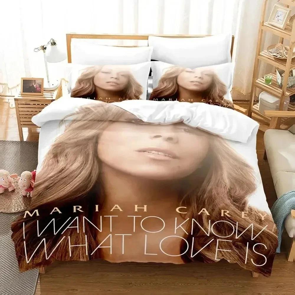 3D Print Mariah Carey Bedding Set 3D Printed Suitable for Bedroom Duvet Cover Set With Pillowcases Kids Home Textile