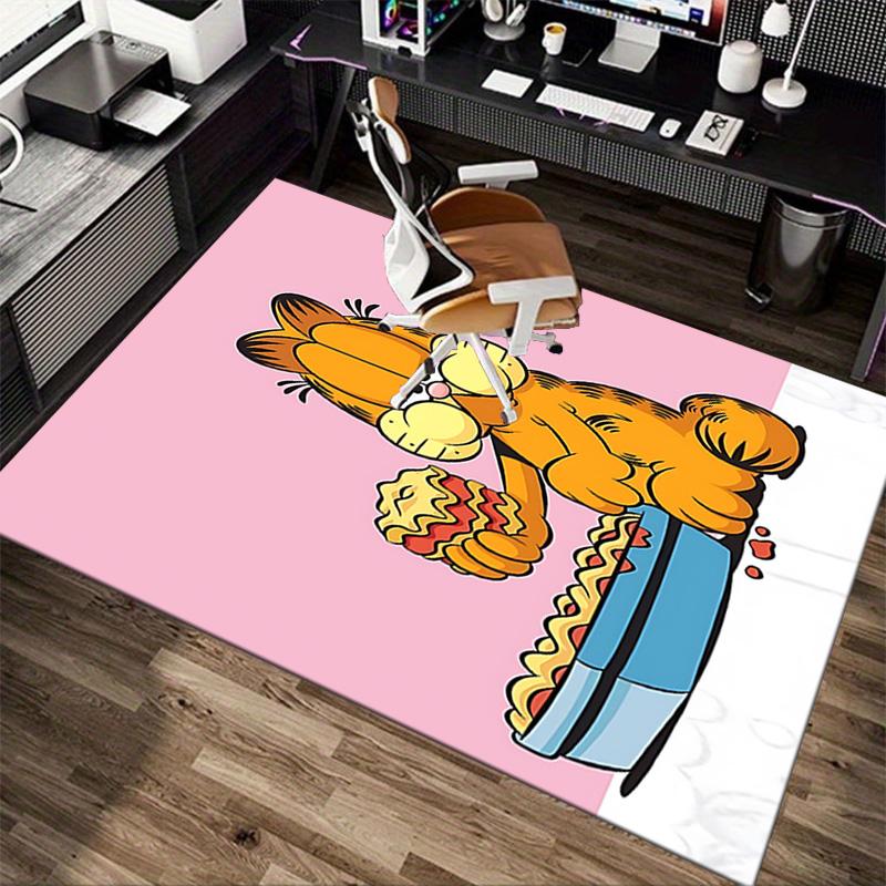 Garfield'S Sweet Tooth Carpet For Playroom Bedroom Living Room Sofa Home Decorkids Game Area Rug Nonslip Floor Mat