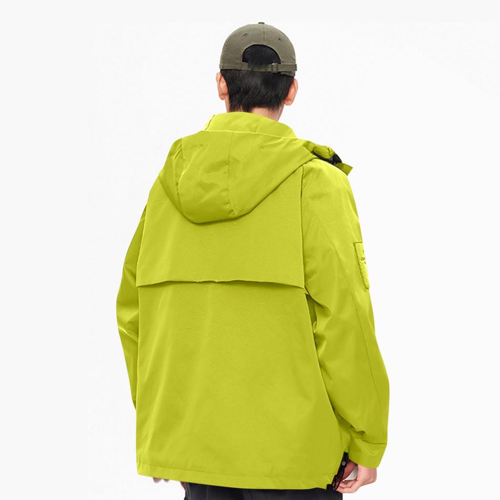 Men's Solid Color Jacket Outdoor Workwear Style Couple Jacket Coat Hooded Dirt Resistant And Wear Resistant Jacket