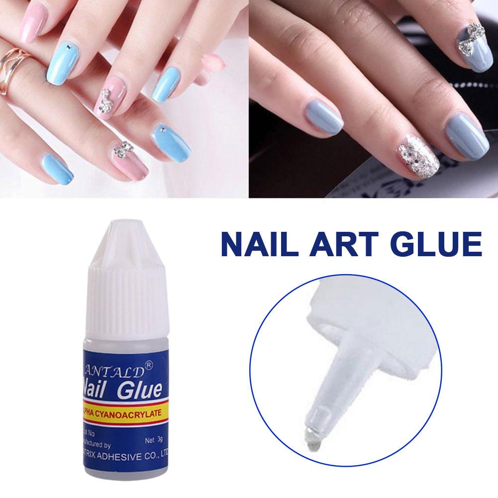 5pcs Fast Dry Nail Glue For False Nail Tips Adhesive Acrylic Nails Rhinestones Extension False Tips 3D Nail Art Decoration Manicure