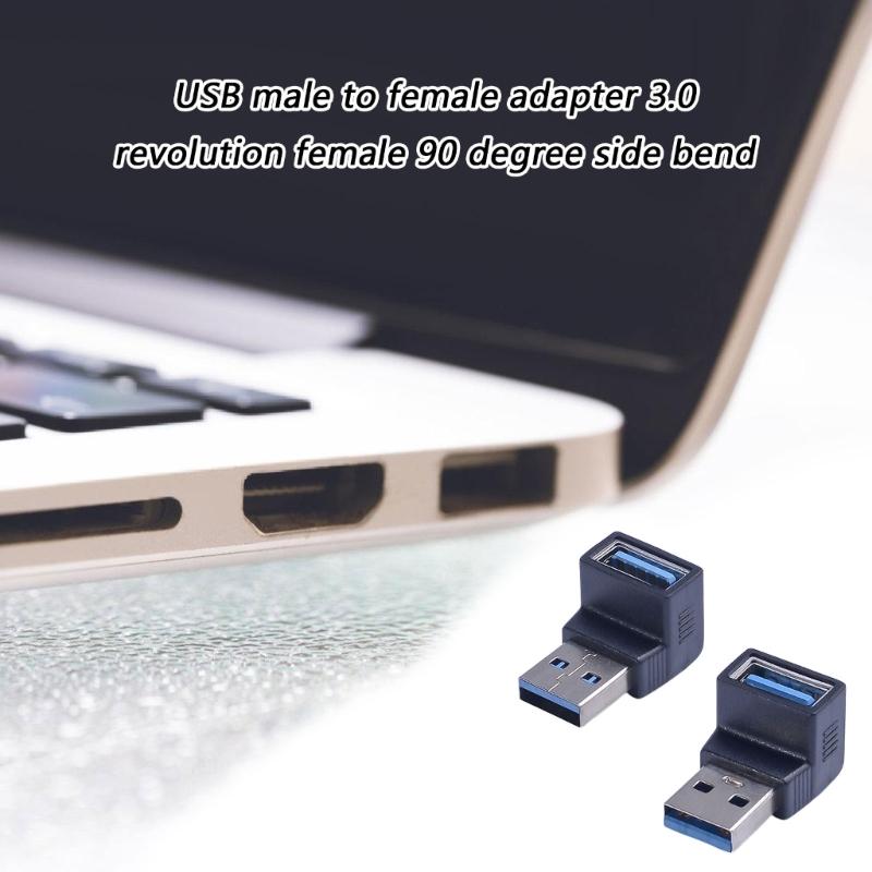 Ergonomic USB Male To Female 90 Degree Adapter Optimized For Fast Speed Data And Narrow Space USB Connector