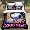 Cute Cartoon Snoopy Bedding Sets Exquisite Bed Supplies Set Duvet Cover Bed Comforter Set Bedding Set Luxury Birthday Gift