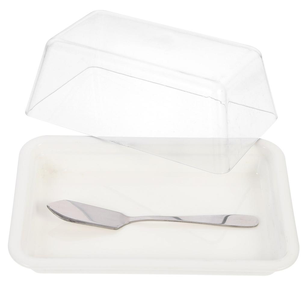 Butter Storage Box Sealed Plastic Butter Crisper Container with Cover Airtight Kitchen Gadget
